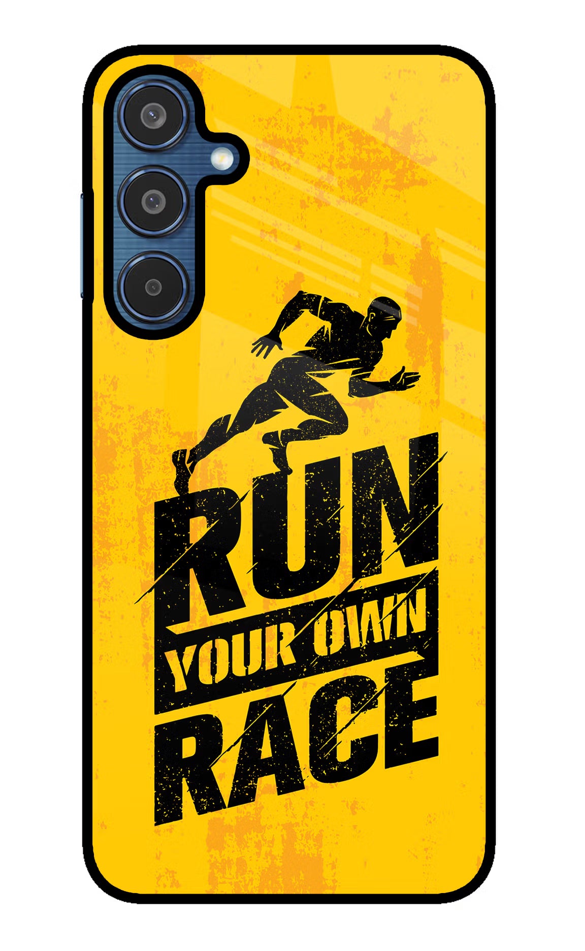 Run Your Own Race Samsung M35 5G Glass Case