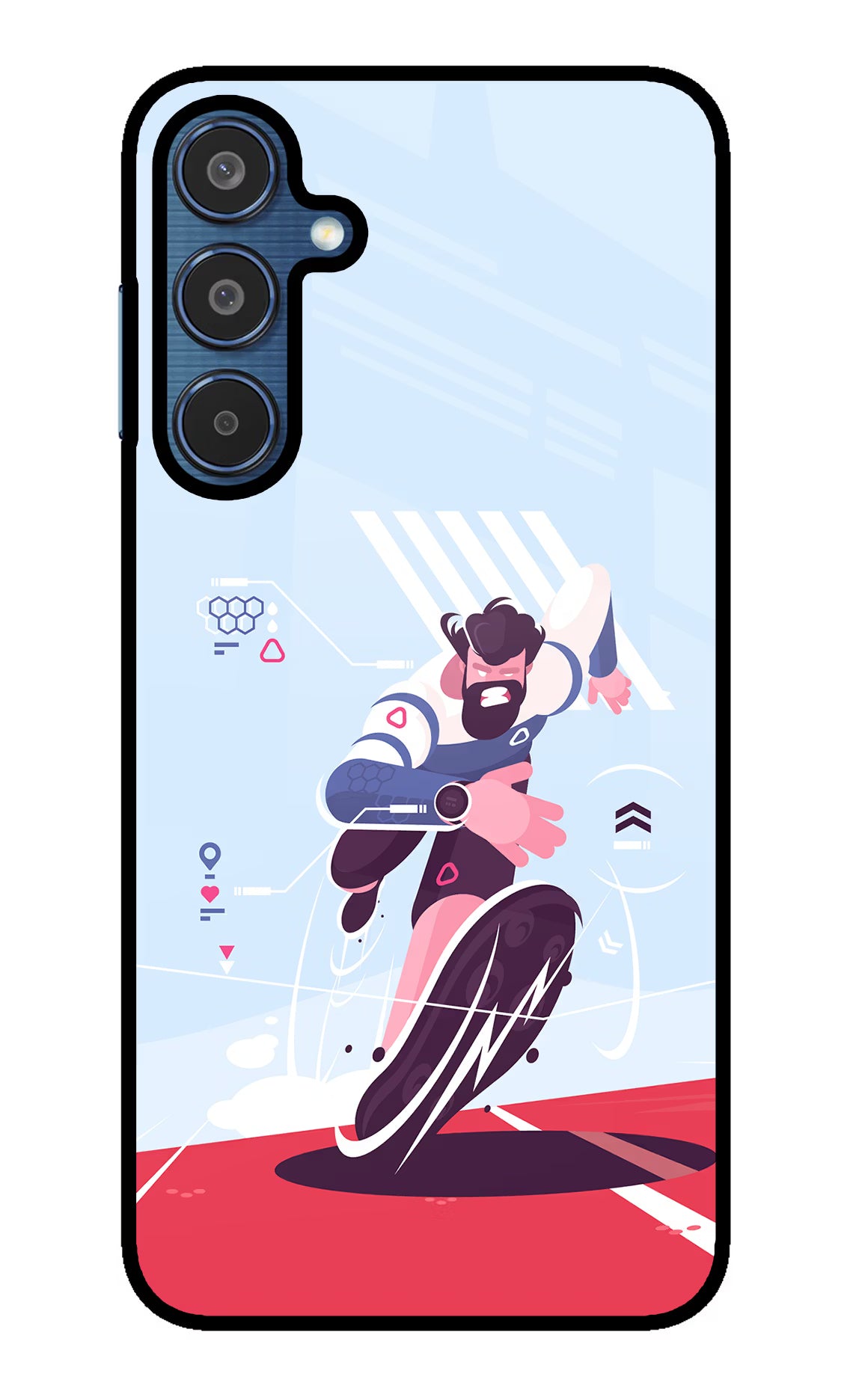 Run Pro Samsung M35 5G Glass Case Back Cover by Casekaro