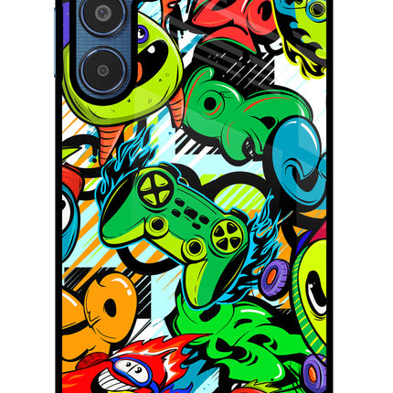 Game Doodle Samsung M35 5G Glass Case