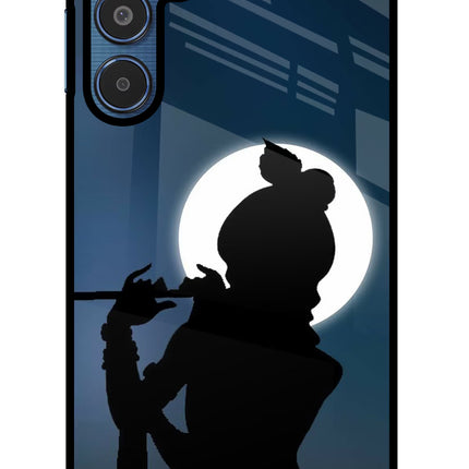 Shri Krishna Silhouette Samsung M35 5G Glass Case Back Cover by Casekaro