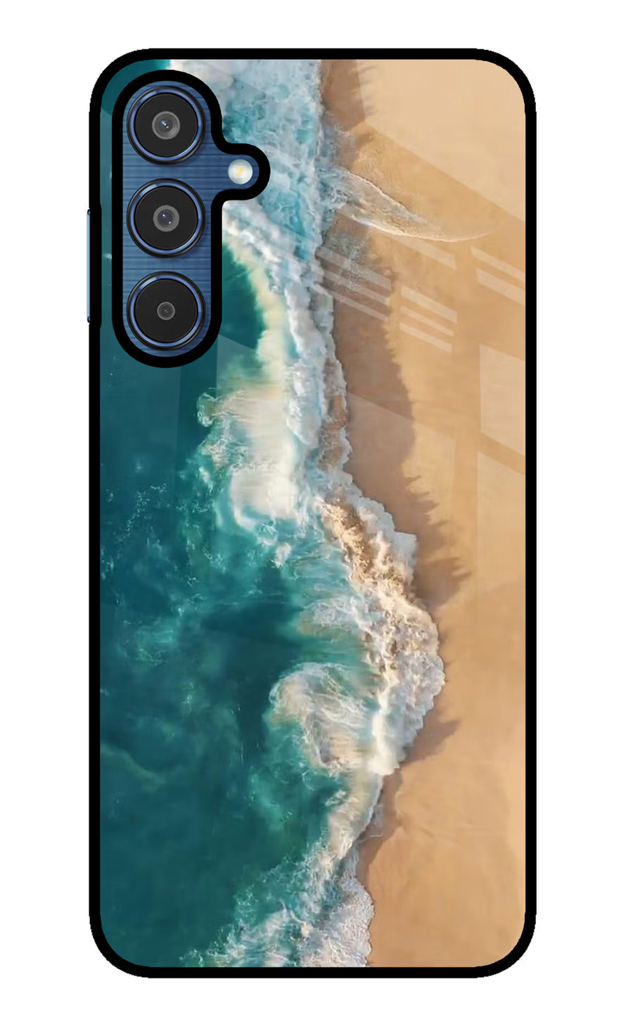 Ocean Beach Samsung M35 5G Back Cover, Glass case
