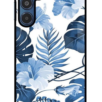 Fabric Art Samsung M35 5G Glass Case Back Cover by Casekaro