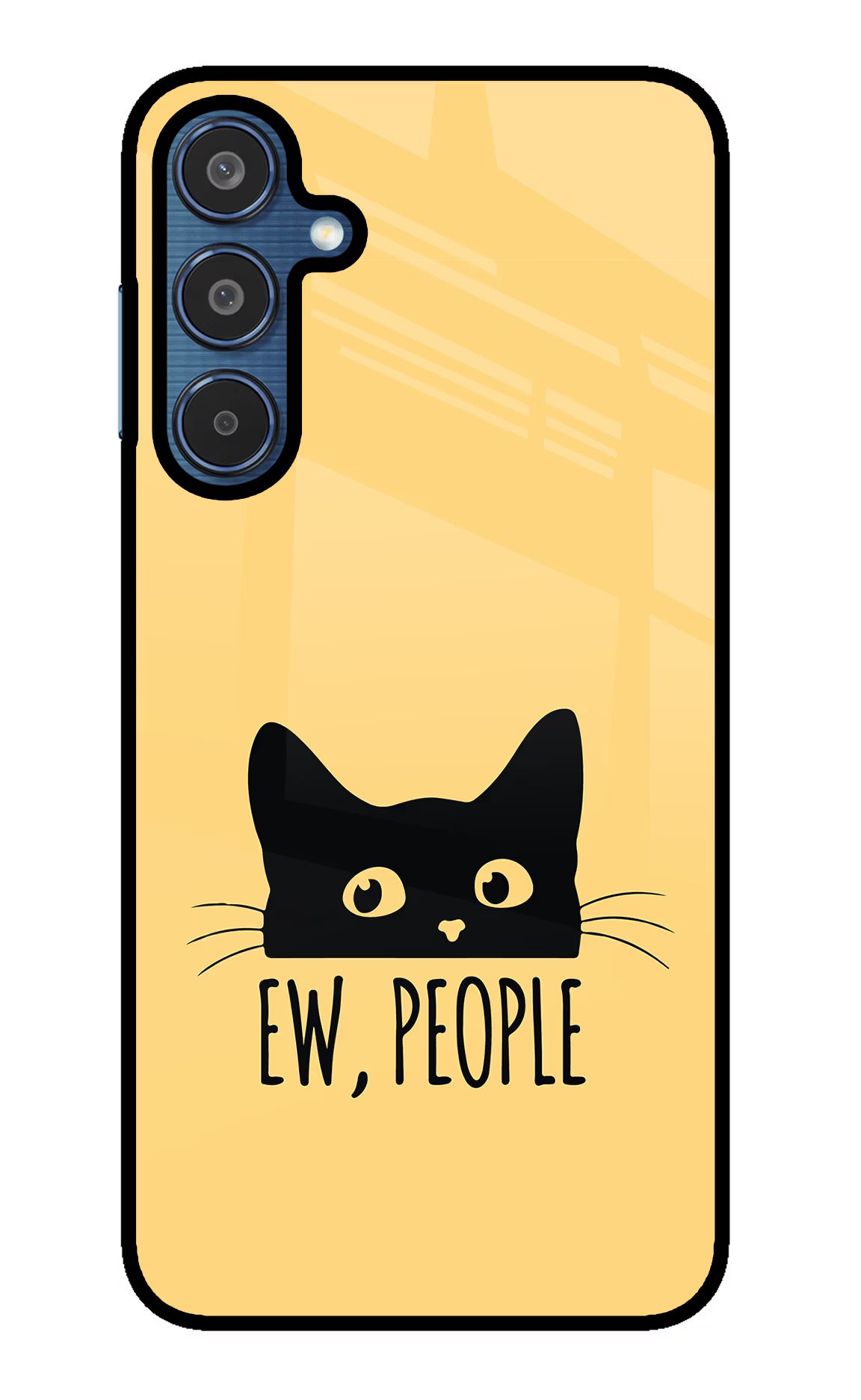 Ew People Catitude Samsung M35 5G Glass Case Back Cover by Casekaro