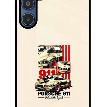 Classic Porsche 911 Samsung M35 5G Glass Case Back Cover by Casekaro