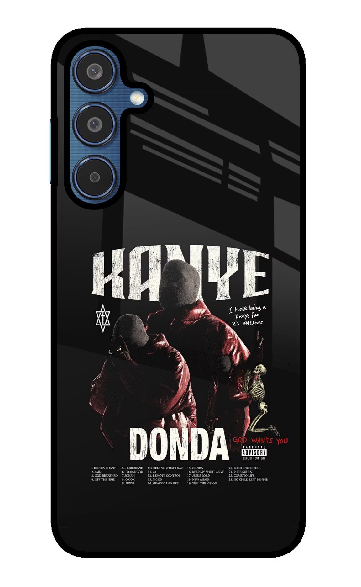 Donda Kanye West Samsung M35 5G Glass Case Back Cover by Casekaro