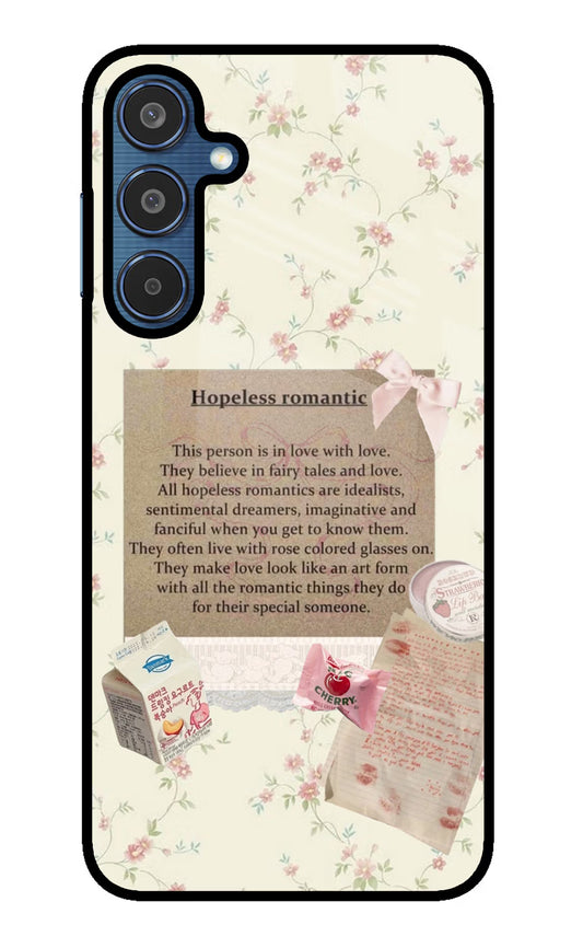 Hopeless Romantic Samsung M35 5G Glass Case