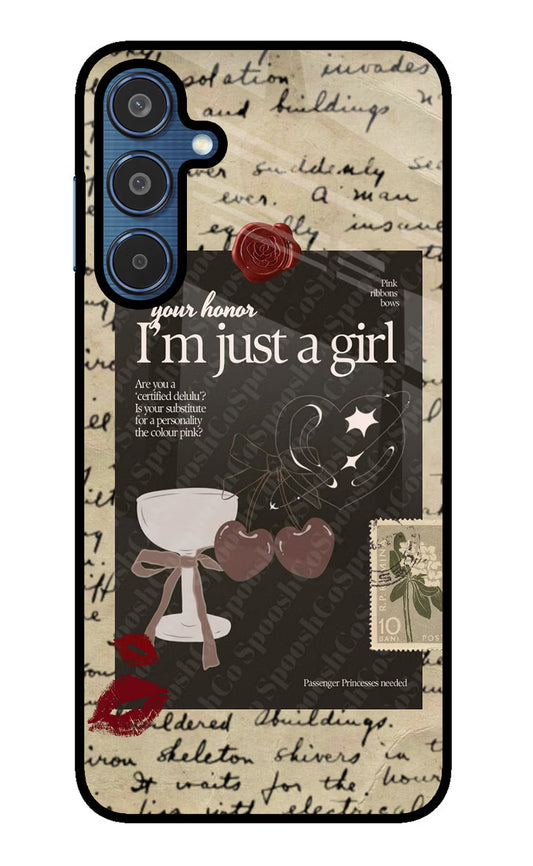 I am just a girl Samsung M35 5G Glass Case