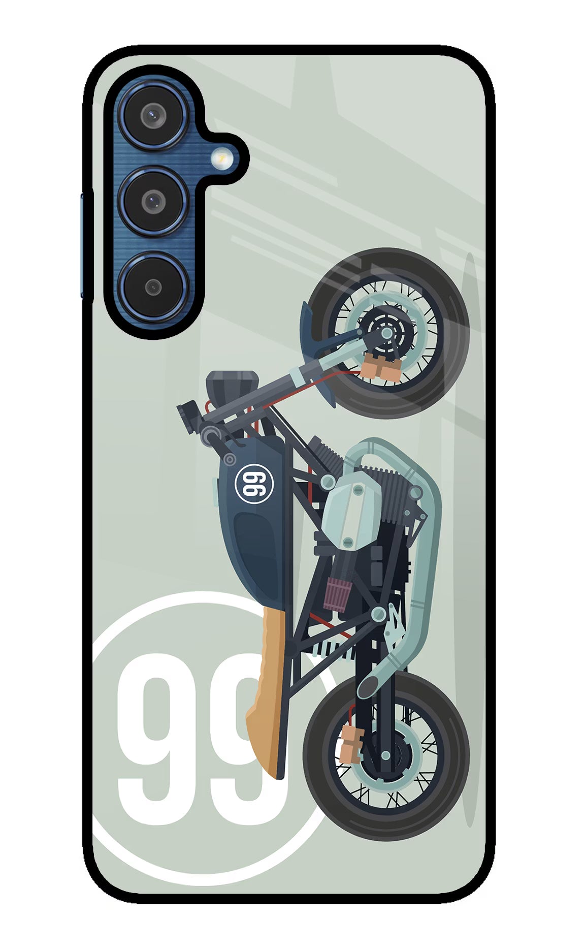 Classic Cafe Racer 99 Samsung M35 5G Glass Case Back Cover by Casekaro