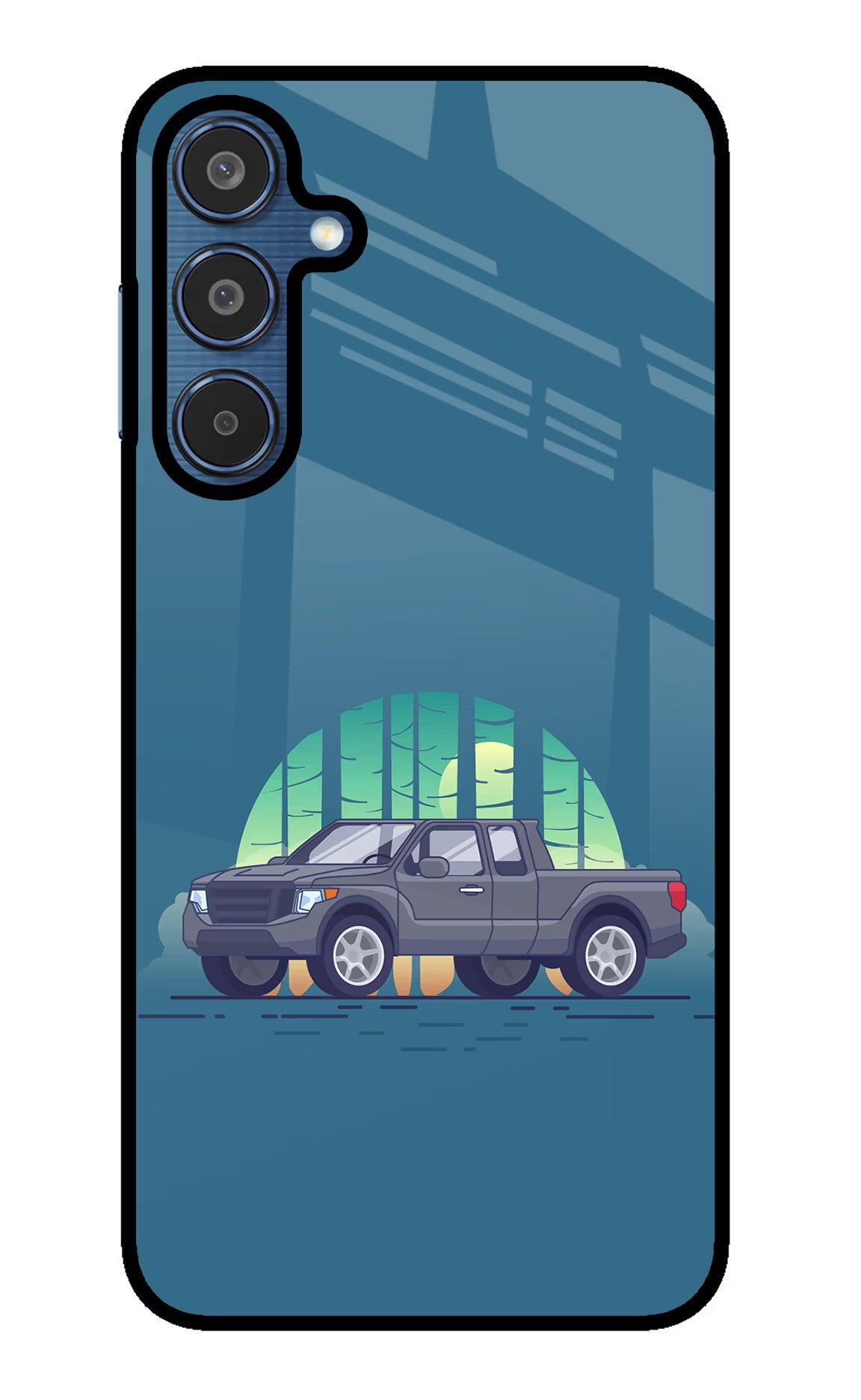 Retro Garage Vibe Samsung M35 5G Glass Case Back Cover by Casekaro