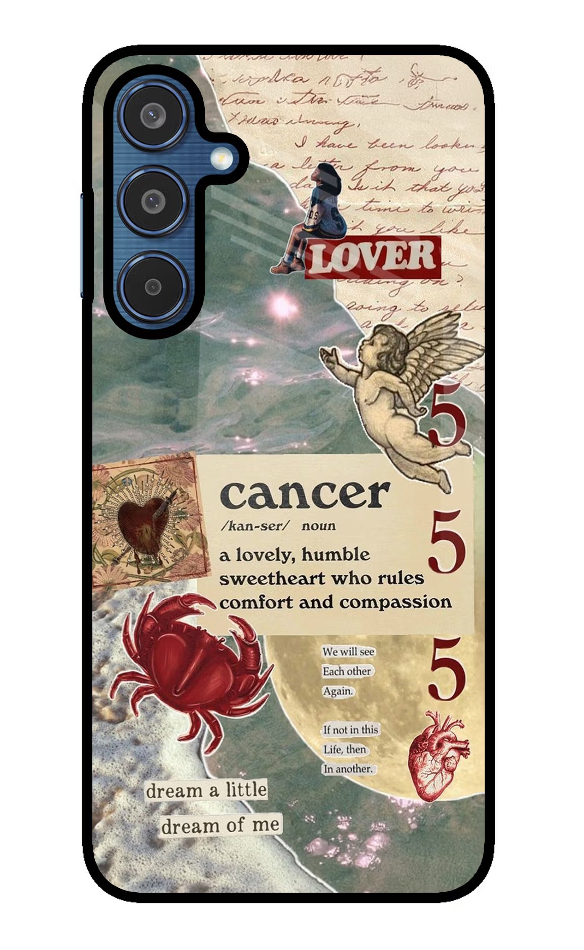 Cancer Zodiac Samsung M35 5G Glass Case Back Cover by Casekaro