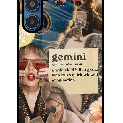 Gemini Zodiac Samsung M35 5G Glass Case
