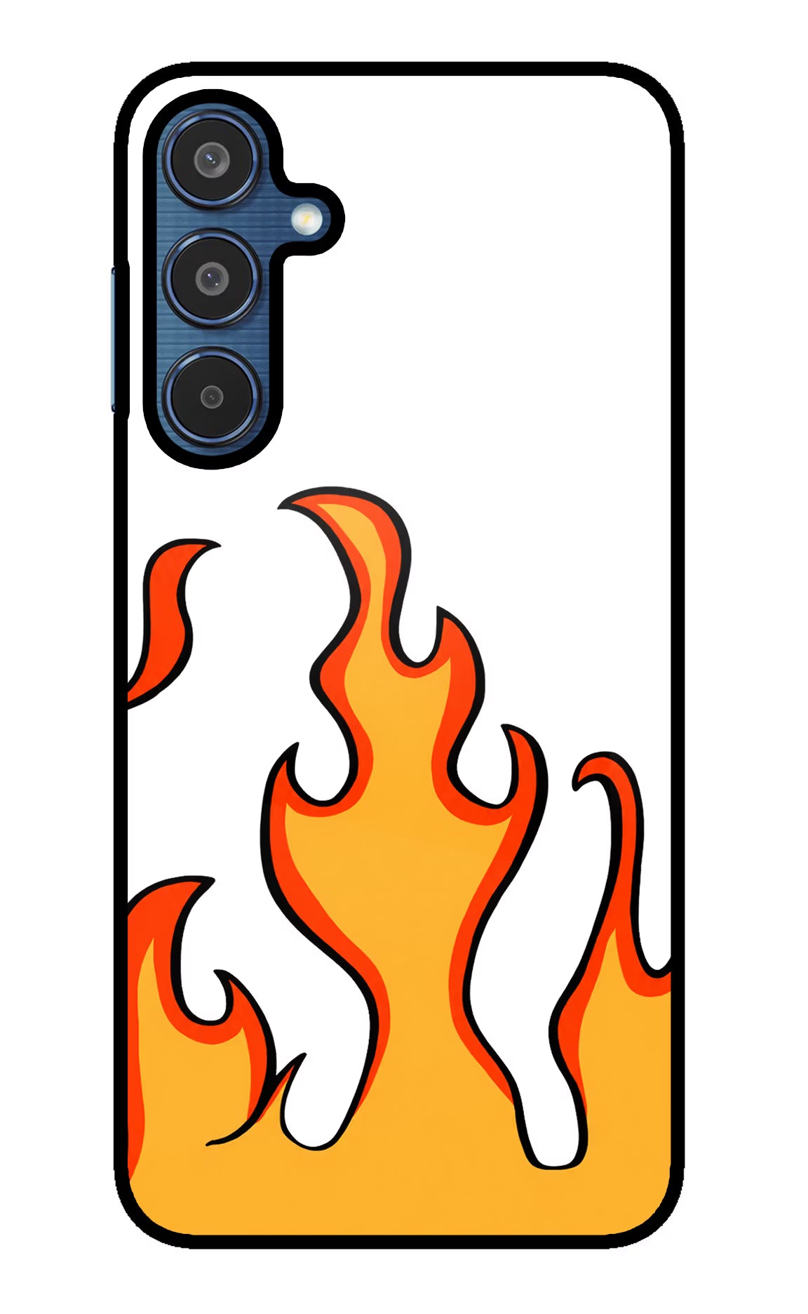 Fired Up – White Samsung M35 5G Glass Case Back Cover by Casekaro