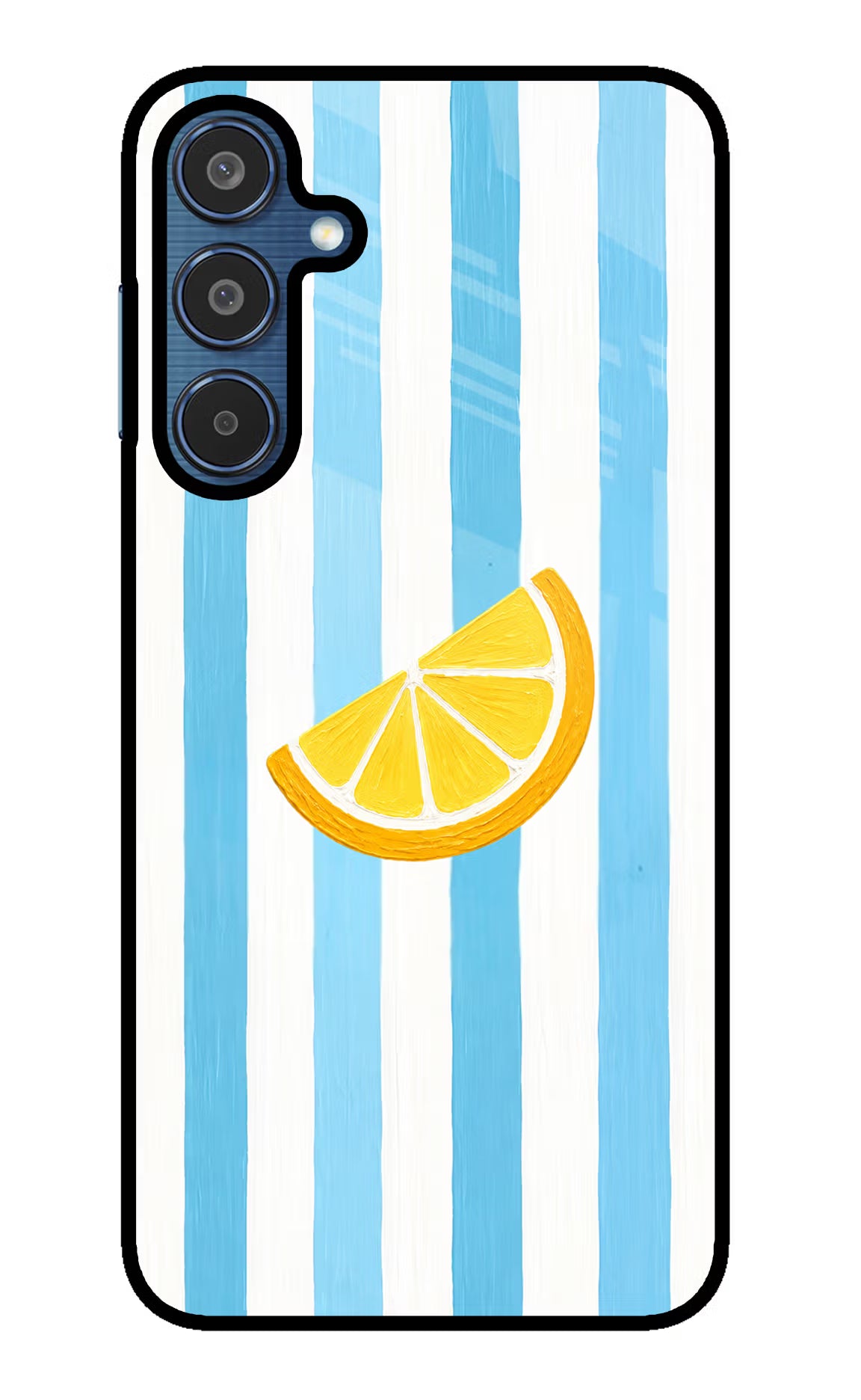 Summer Lemon Samsung M35 5G Glass Case Back Cover by Casekaro