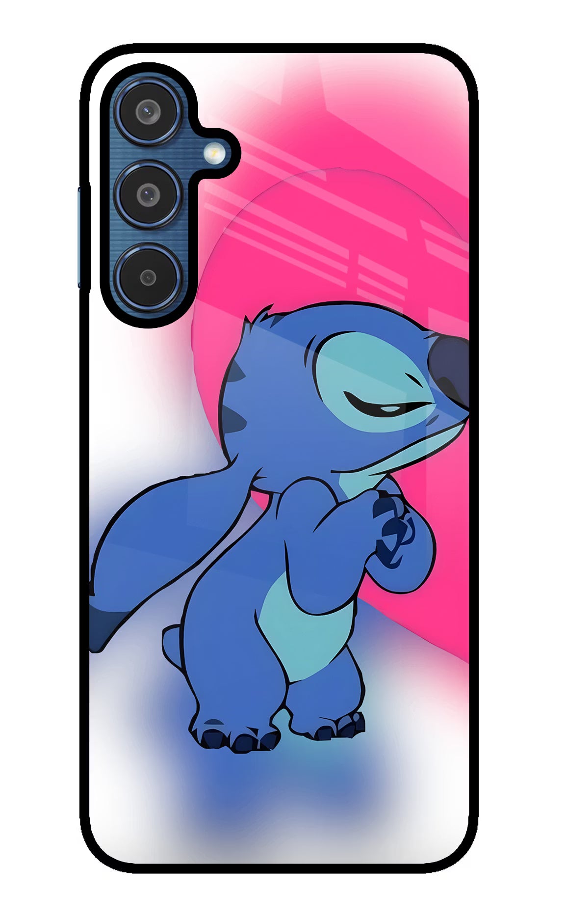 Stitch Hug Samsung M35 5G Glass Case