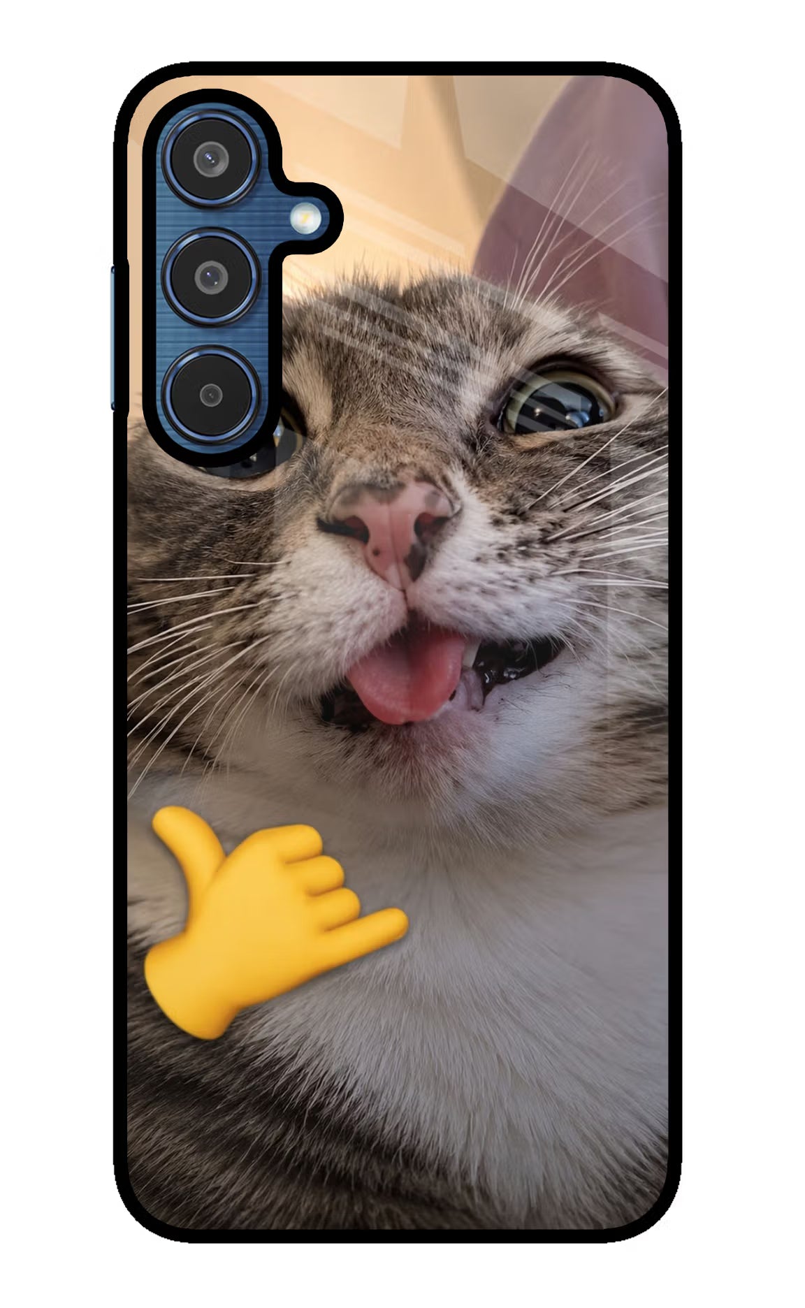 Silly Cat Call Samsung M35 5G Glass Case