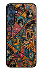 Folk Print Samsung M35 5G Glass Case