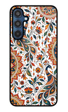 White Mayura Samsung M35 5G Glass Case