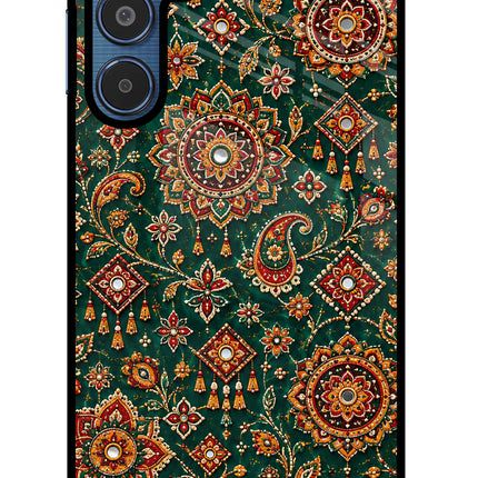 Green Pataka Samsung M35 5G Glass Case