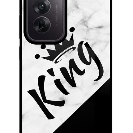 King Oppo Reno12 5G Glass Case Back Cover by Casekaro
