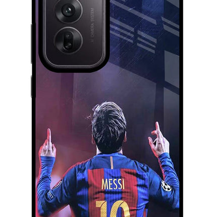 Messi Oppo Reno12 5G Glass Case Back Cover by Casekaro