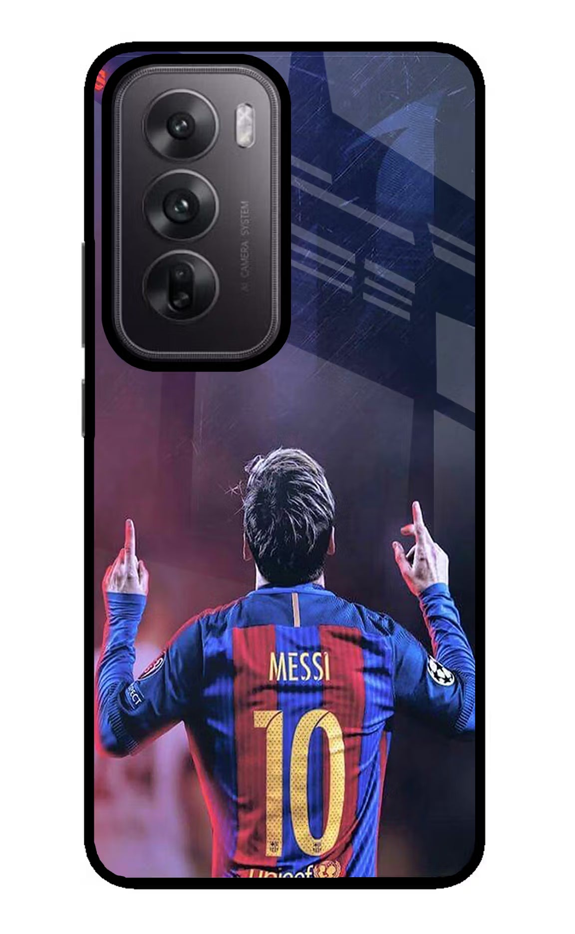 Messi Oppo Reno12 5G Glass Case Back Cover by Casekaro