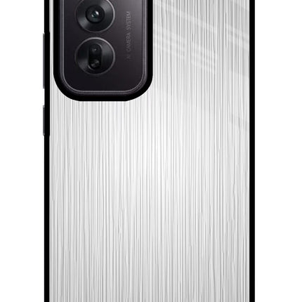 Wooden Grey Texture Oppo Reno12 5G Glass Case Back Cover by Casekaro