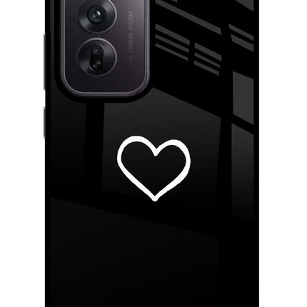 Heart Oppo Reno12 5G Glass Case Back Cover by Casekaro