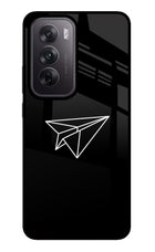 Paper Plane White Oppo Reno12 5G Glass Case