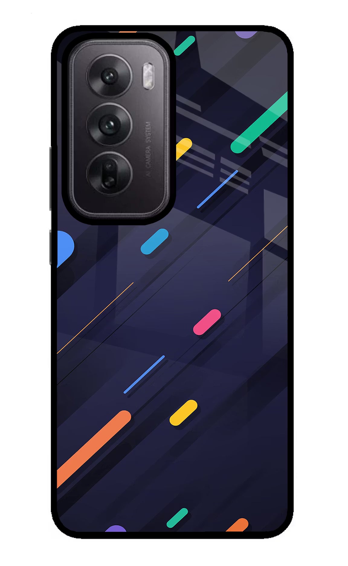Abstract Design Oppo Reno12 5G Glass Case