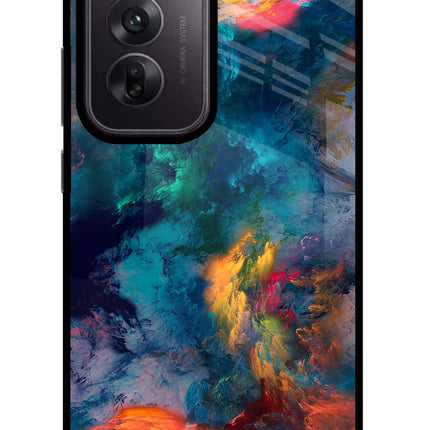 Artwork Paint Oppo Reno12 5G Glass Case Back Cover by Casekaro