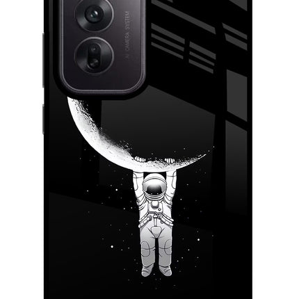 Moon Space Oppo Reno12 5G Glass Case Back Cover by Casekaro