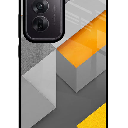 Abstract Oppo Reno12 5G Glass Case Back Cover by Casekaro