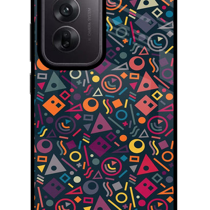 Geometric Abstract Oppo Reno12 5G Glass Case