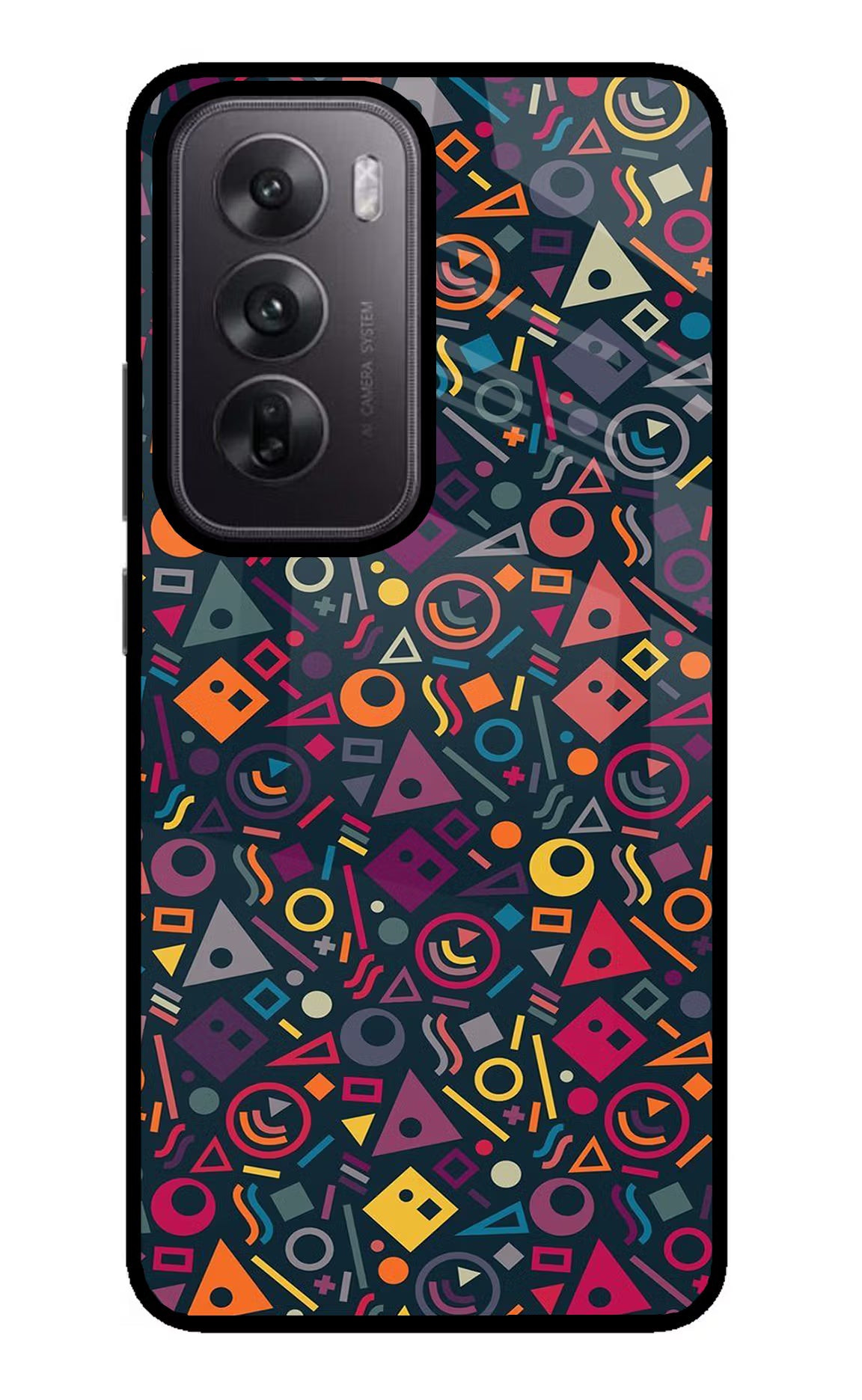 Geometric Abstract Oppo Reno12 5G Glass Case