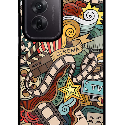 Cinema Abstract Oppo Reno12 5G Glass Case