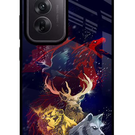 Game Of Thrones Oppo Reno12 5G Glass Case Back Cover by Casekaro