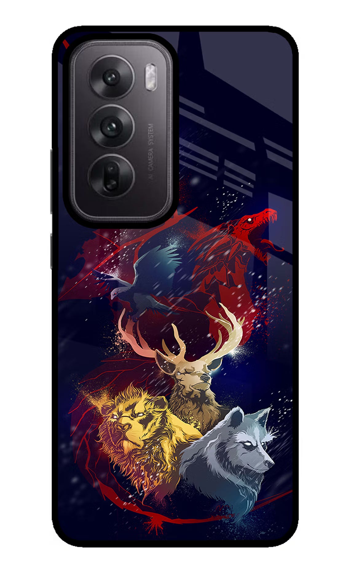 Game Of Thrones Oppo Reno12 5G Glass Case Back Cover by Casekaro