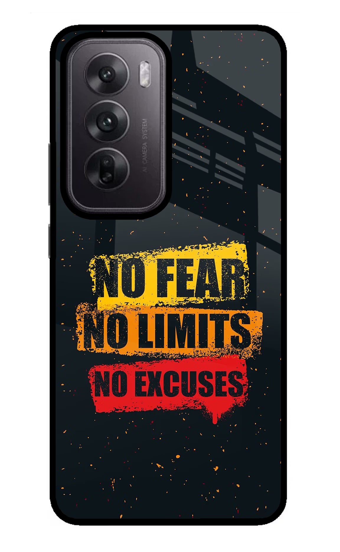 No Fear No Limits No Excuse Oppo Reno12 5G Glass Case