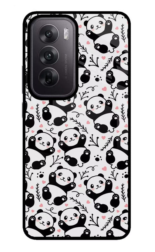 Cute Panda Oppo Reno12 5G Glass Case
