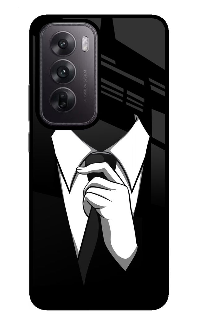 Black Tie Oppo Reno12 5G Glass Case