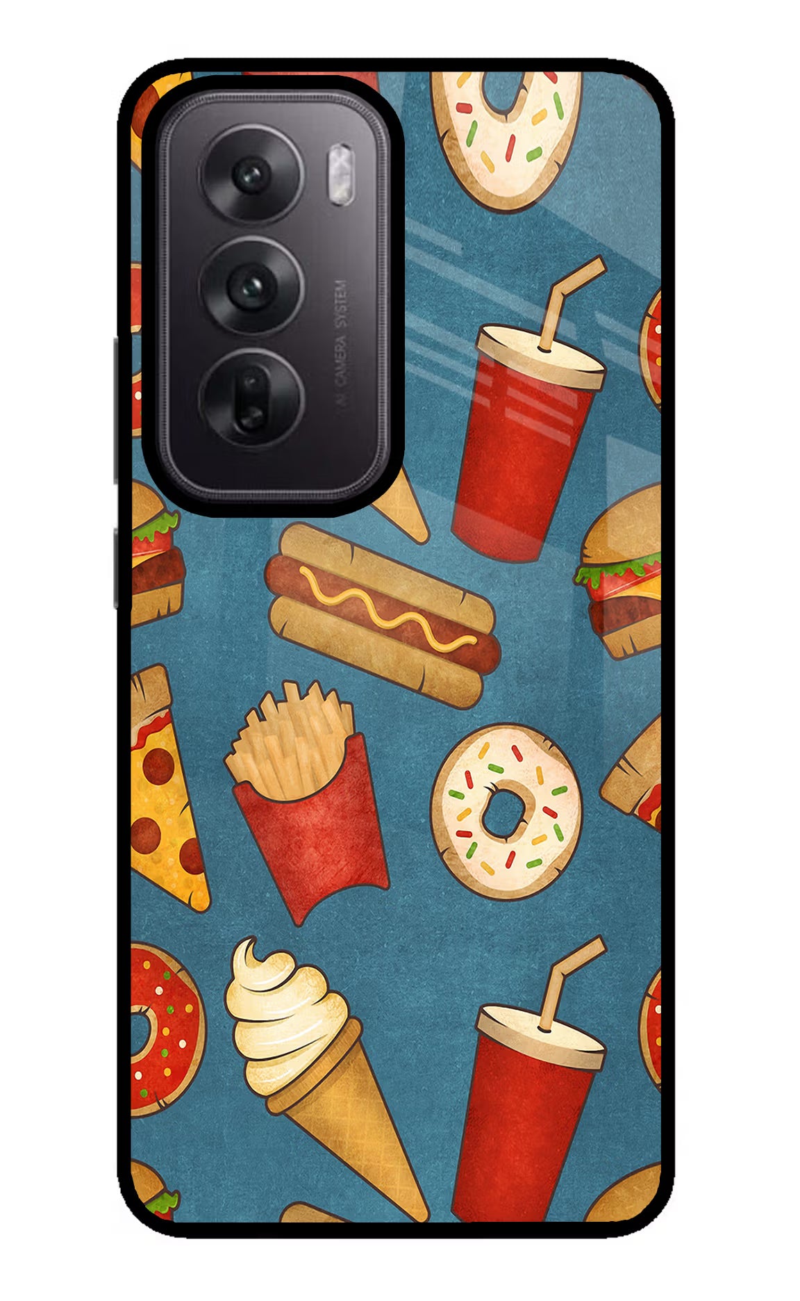 Foodie Oppo Reno12 5G Glass Case