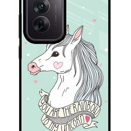 Unicorn Wallpaper Oppo Reno12 5G Glass Case Back Cover by Casekaro