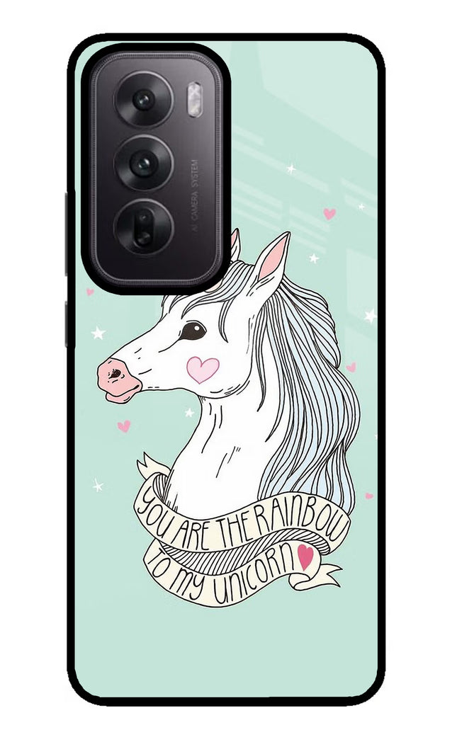 Unicorn Wallpaper Oppo Reno12 5G Glass Case