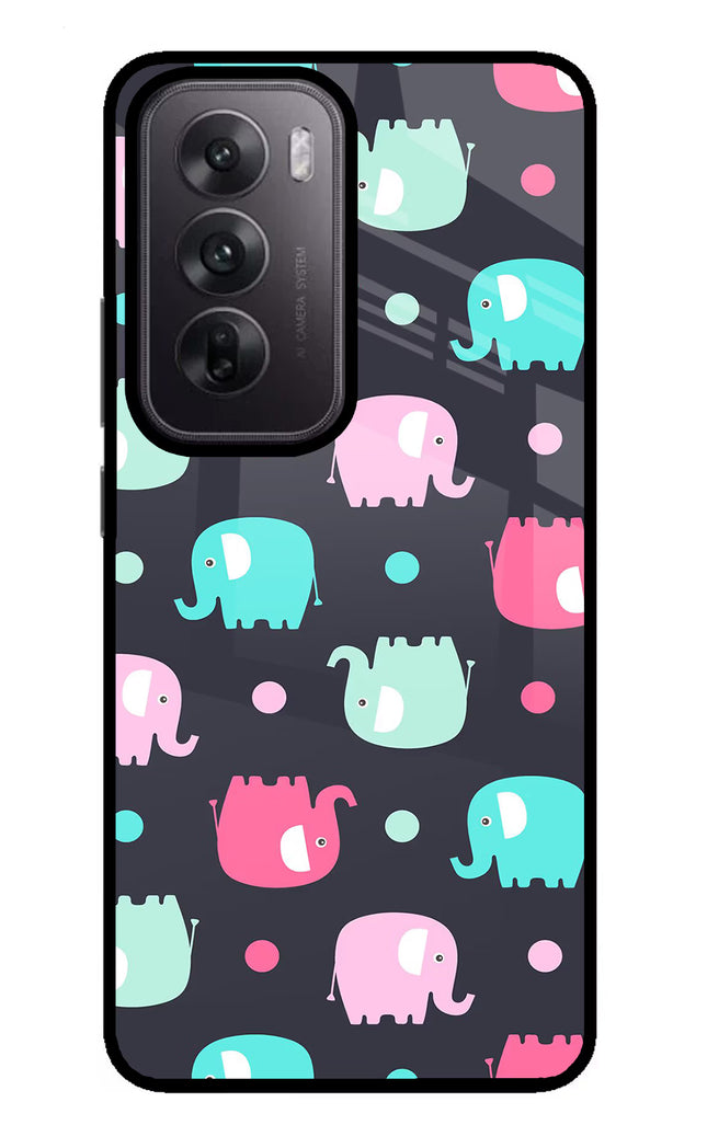 Elephants Oppo Reno12 5G Glass Case