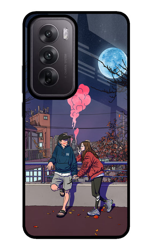 Chilling Couple Oppo Reno12 5G Glass Case