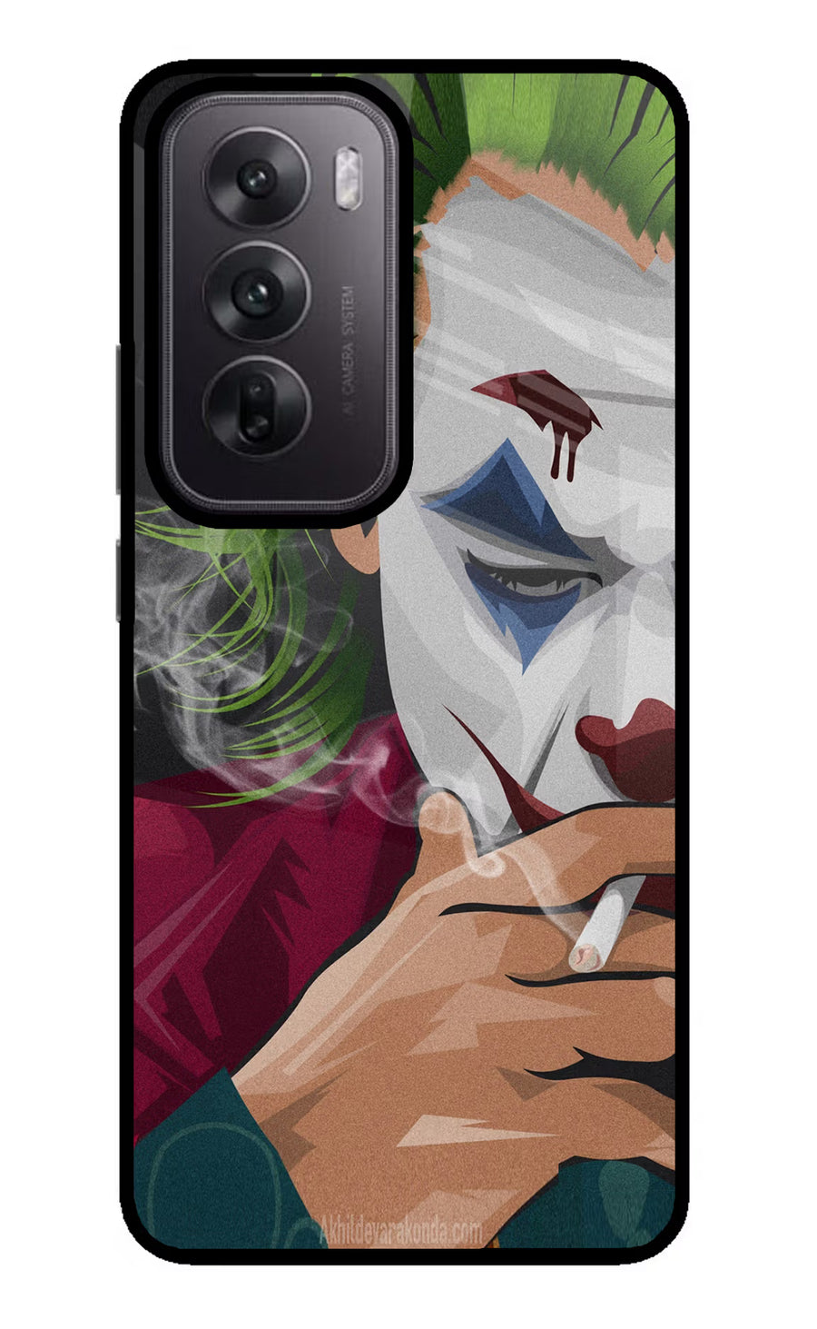 Joker Smoking Oppo Reno12 5G Back Cover, Glass case
