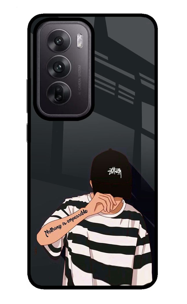 Aesthetic Boy Oppo Reno12 5G Glass Case