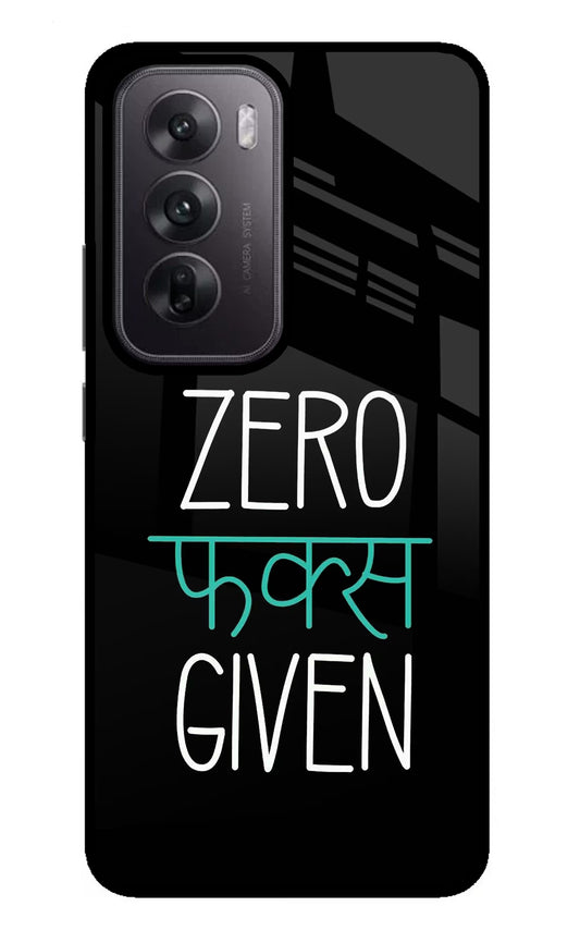Zero Fucks Given Oppo Reno12 5G Glass Case