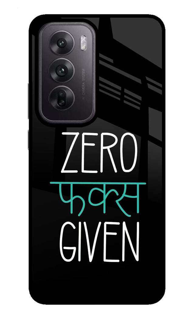 Zero Fucks Given Oppo Reno12 5G Glass Case