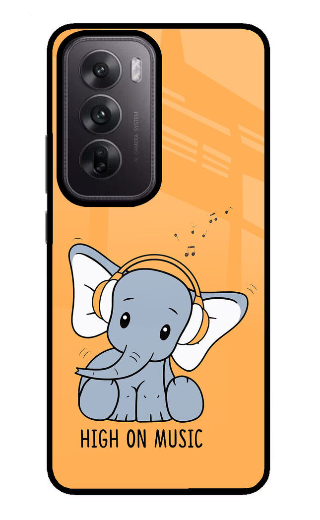 High On Music Oppo Reno12 5G Glass Case